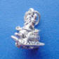 sterling silver santa in sleigh charm