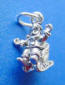 sterling silver santa on sled charm