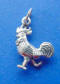 sterling silver rooster charm