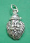 sterling silver santa face charm