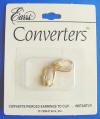 E'arrs gold-plated Converters convert pierced earrings into clip earrings.