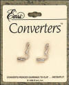 E'arrs silver-plated Converters to convert pierced earrings into clip earrings.