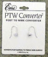 one pair per pack - available in silver tone - not sterling silver
