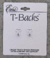 silver tone earrs t backs