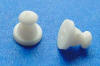 soft white rubber barrel-shaped earnuts