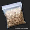Use these anti-tarnish bags to keep jewelry, beads and more! Show here with small beads inside.