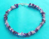 hand-crafted sterling silver amethyst anklet