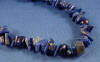 genuine lapis gemstone chips on this anklet