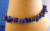 sterling silver lapis anklet