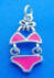 sterling silver bikini swim suit charms