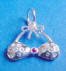 sterling silver cubic zirconia bikini top charm