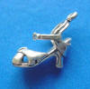 sterling silver lady's high heel shoe charm