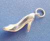 sterling silver high heel lady's pump shoe charm