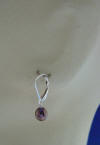 optional sterling silver leverback earrings