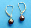 Optional sterling silver leverback earrings