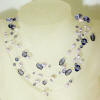 bridesmaid illusion necklace in purples