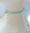 bridesmaid jade organza necklace with freshwater pearl ball