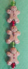 sterling silver gingerbread Christmas ornament hanger