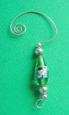 sterling silver green christmas ornament hanger