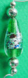 sterling silver green Christmas ornament hanger