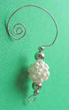 sterling silver pearl ball christmas ornament hanger