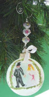 Italian wedding cake beads ornament hanger