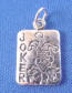 sterling silver joker card charm