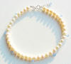 something blue wedding anklet with larger round pearls
