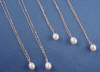 bridesmaids wedding jewelry - single pearl gold-filled necklaces