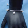 sterling silver drops of pearls bracelet