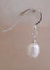 sterling silver single pearl drop earrings