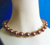 chocolate brown shell pearl necklace