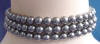 dark grey crystal pearl choker