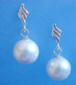 white shell pearl earrings