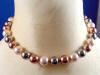 3-color 12mm south sea shell pearl necklace