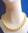 golden shell pearl necklace