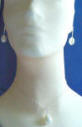 sterling silver white teardrop shell pearl necklace and earrings