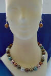special request 20" 16mm mulit-color south sea shell pearl necklace with matching leverback earrings