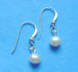 round pearl earrings