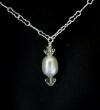 freshwater pearl and Swarovski (tm) crystal champagne crystal