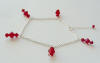 bridesmaid sterling silver red crystal bracelet