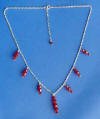 bridesmaid red crystal necklace
