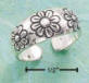 sterling silver triple daisy toering