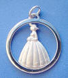 sterling silver vintage bridesmaid charm