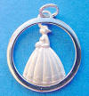 sterling silver vintage bridesmaid charm