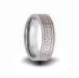 greek key design engraved tungsten carbide wedding ring