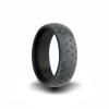 laser engraved heavy stone rings (r) black zirconium wedding band