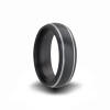 black zirconium wedding band from heavy stone rings