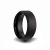 satin finish black ceramic wedding ring