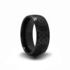 engraved pattern on black ceramic wedding band